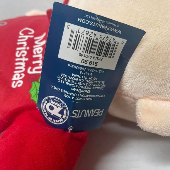 Peanuts Charlie Brown 21" Plush 70th Anniversary Christmas Holiday with tags.. - Picture 5 of 7